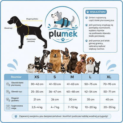 Plumek™ – Kamizelki do Plywania dla Psa